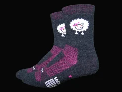 Hot Trek Bikes DeFeet Woolie Boolie Comp 4" Baaad Sheep Socks Black/Pink