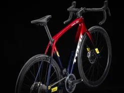 Cheap Trek Bikes Domane SLR 9 AXS Gen 4 Team Replica:Metallic Red Smoke to Blue Smoke Fade