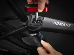 Cheap Trek Bikes Domane SLR 9 AXS Gen 4 Team Replica:Metallic Red Smoke to Blue Smoke Fade