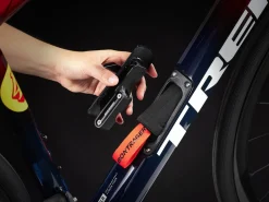 Cheap Trek Bikes Domane SLR 9 AXS Gen 4 Team Replica:Metallic Red Smoke to Blue Smoke Fade