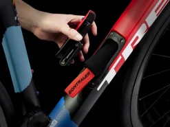 Cheap Trek Bikes Domane SLR 9 AXS Gen 4 Team Replica:Metallic Red Smoke to Blue Smoke Fade