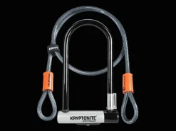 Flash Sale Trek Bikes Kryptonite New-U KryptoLok Standard U-Lock with 4' Flex Cable Black