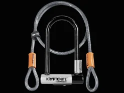 New Trek Bikes Kryptonite New-U KryptoLok Mini-7 U-Lock with 4' Flex Cable Black