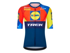 Cheap Trek Bikes Santini Lidl-Trek Replica Race Jersey Dark Blue/Yellow