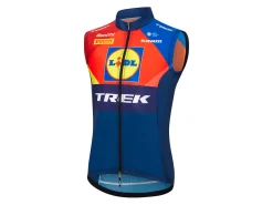 Online Trek Bikes Santini Lidl-Trek Replica Race Wind Vest Dark Blue/Yellow