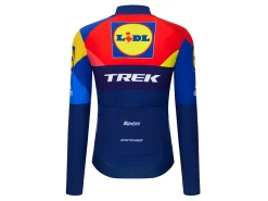 Discount Trek Bikes Santini Lidl-Trek Team Replica LS Thermal Race Jersey Dark Blue/Yellow