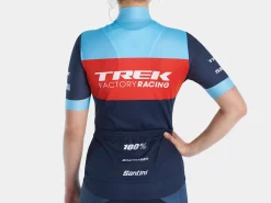 Outlet Trek Bikes Santini Trek Factory Racing Women's XC Team Replica Cycling Jersey Dark Blue/Azure