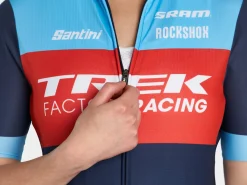 Outlet Trek Bikes Santini Trek Factory Racing Women's XC Team Replica Cycling Jersey Dark Blue/Azure