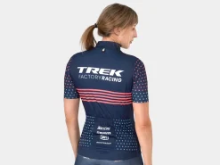 Online Trek Bikes Santini Trek Factory Racing Women's CX Team Replica Cycling Jersey Dark Blue/Radioactive Coral