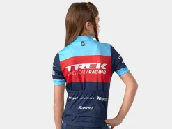 Outlet Trek Bikes Santini Trek Factory Racing XC Team Replica Kids' Cycling Jersey Dark Blue/Azure