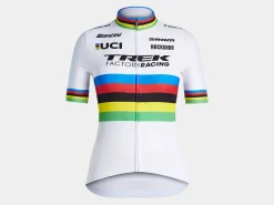 Fashion Trek Bikes Santini Trek Factory Racing Women's Replica World Champion Cycling Jersey White/Yellow
