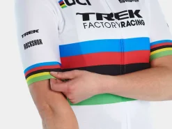 Fashion Trek Bikes Santini Trek Factory Racing Women's Replica World Champion Cycling Jersey White/Yellow