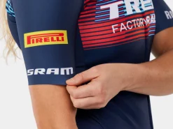 Discount Trek Bikes Santini Trek Factory Racing Women's Team Replica Cycling Jersey Dark Blue