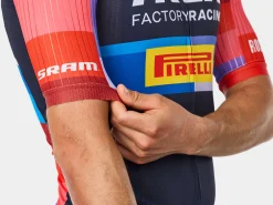 Outlet Trek Bikes Santini Trek Factory Racing Men's Team Replica Cycling Jersey Dark Blue