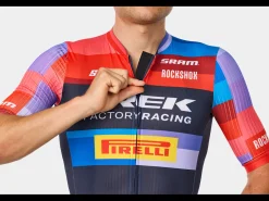 Outlet Trek Bikes Santini Trek Factory Racing Men's Team Replica Cycling Jersey Dark Blue