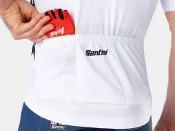 Cheap Trek Bikes Santini Trek-Segafredo Men's Team Replica Race Jersey White/Red