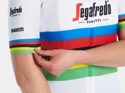 Fashion Trek Bikes Santini Trek-Segafredo Women's Replica World Champion Cycling Jersey White/Yellow