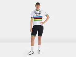 Fashion Trek Bikes Santini Trek-Segafredo Women's Replica World Champion Cycling Jersey White/Yellow