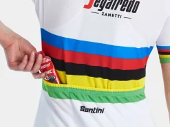 Fashion Trek Bikes Santini Trek-Segafredo Women's Replica World Champion Cycling Jersey White/Yellow