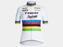 Fashion Trek Bikes Santini Trek-Segafredo Women's Replica World Champion Cycling Jersey White/Yellow