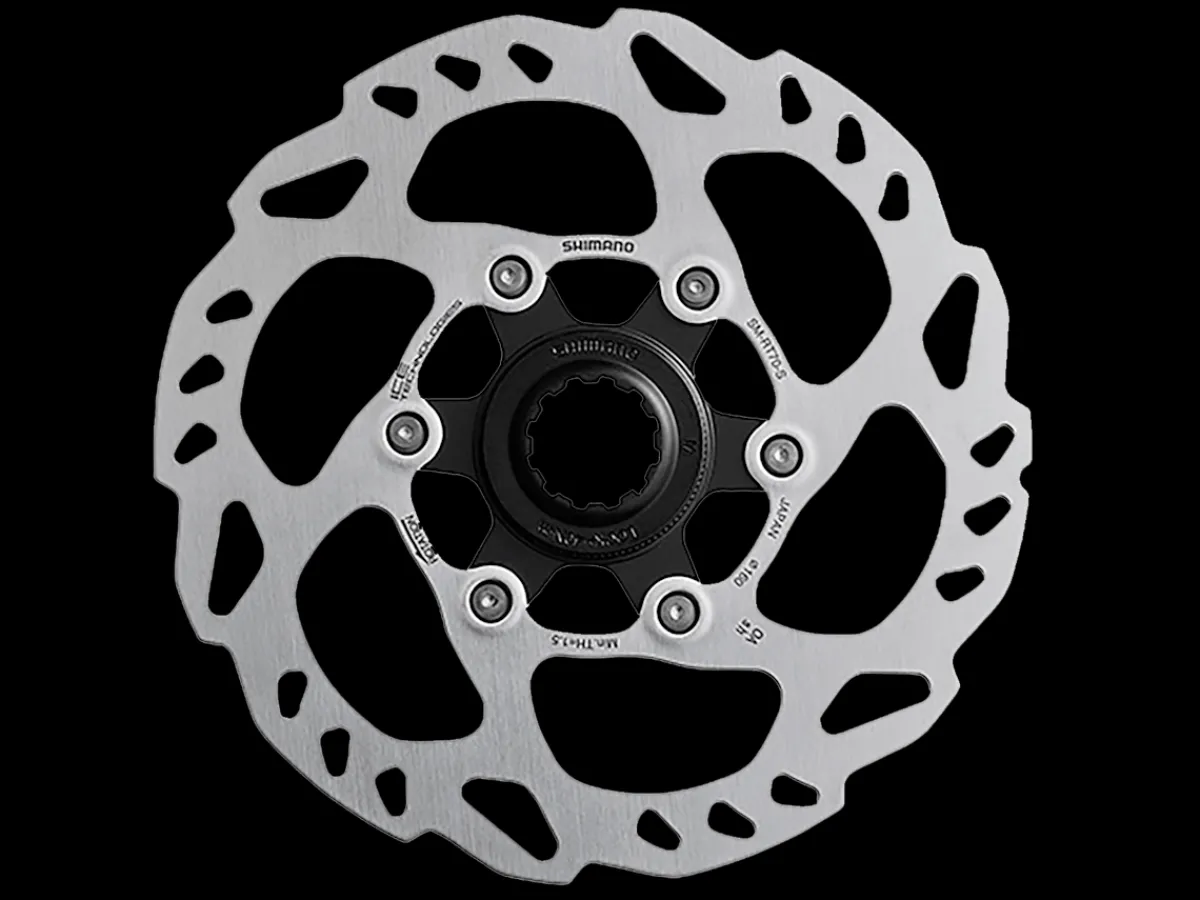 Shop Trek Bikes Shimano RT70 Centerlock IceTech Disc Brake Rotor Silver/Black