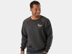 Outlet Trek Bikes Trek Script Crewneck Unisex Sweatshirt Charcoal