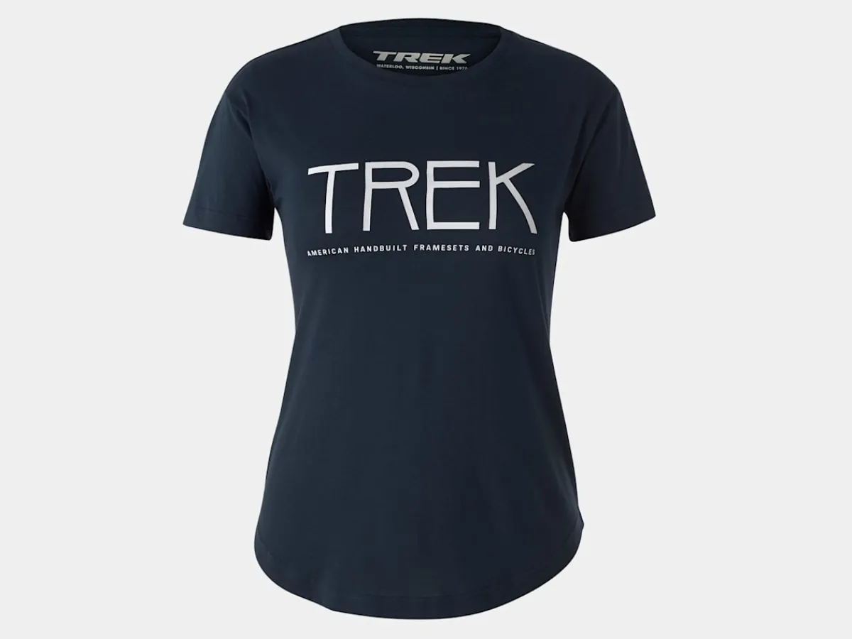 Sale Trek Bikes Trek Vintage Logo Women's T-shirt Navy